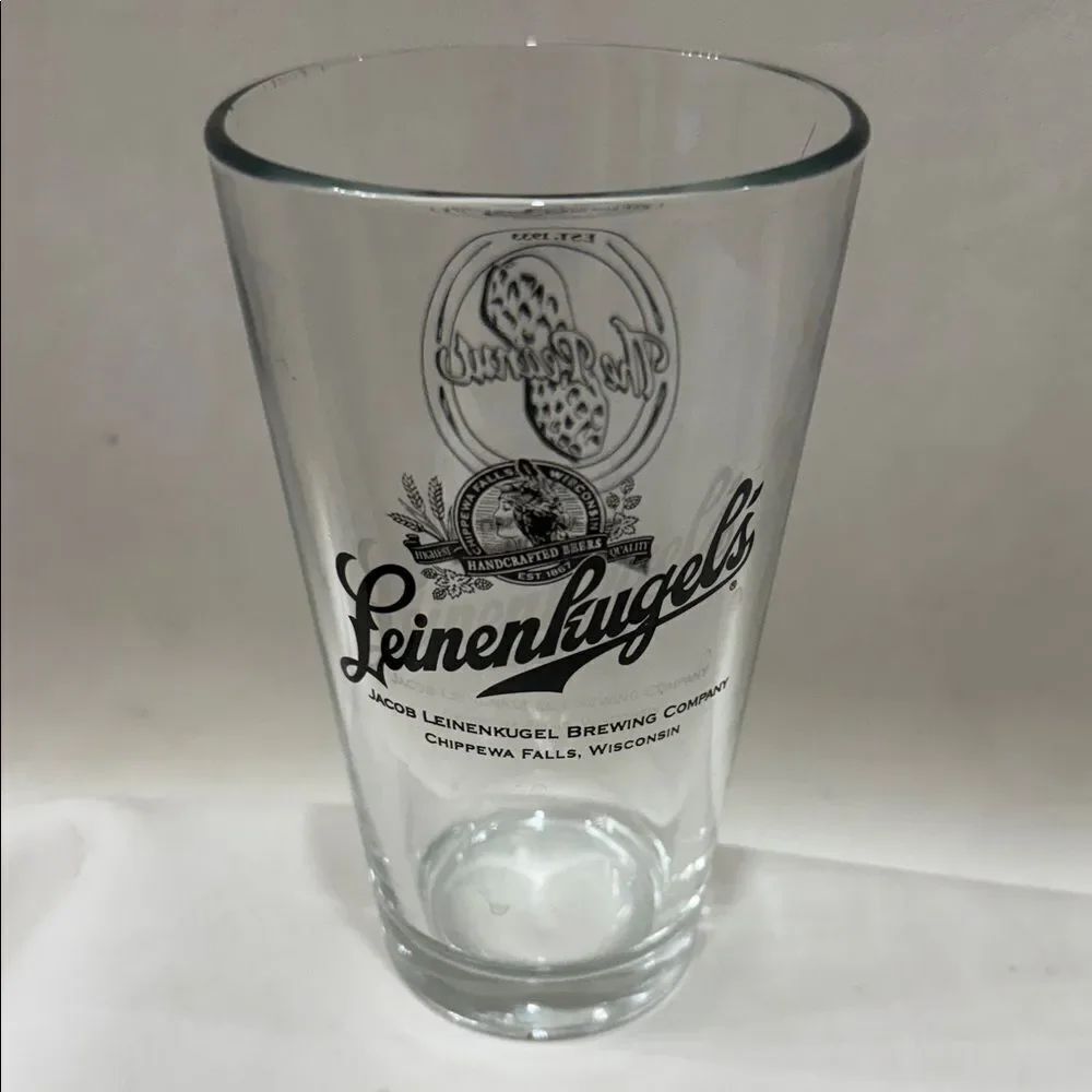 Leinenkugel Handcrafted Beer 16 Oz Clear Pint Glass Chippewa Falls Wisconsin